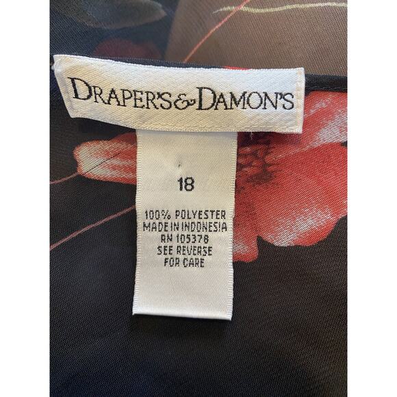 Drapers and Damons Sheer Floral Print Kimono Beaded Size 18 Romantic Goth - Picture 6 of 6